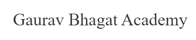 Gaurav Bhagat Academy Coupons