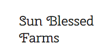 Sun Blessed Farms Coupons