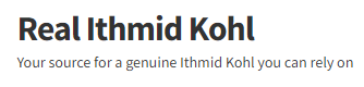 Real Ithmid Kohl Coupons